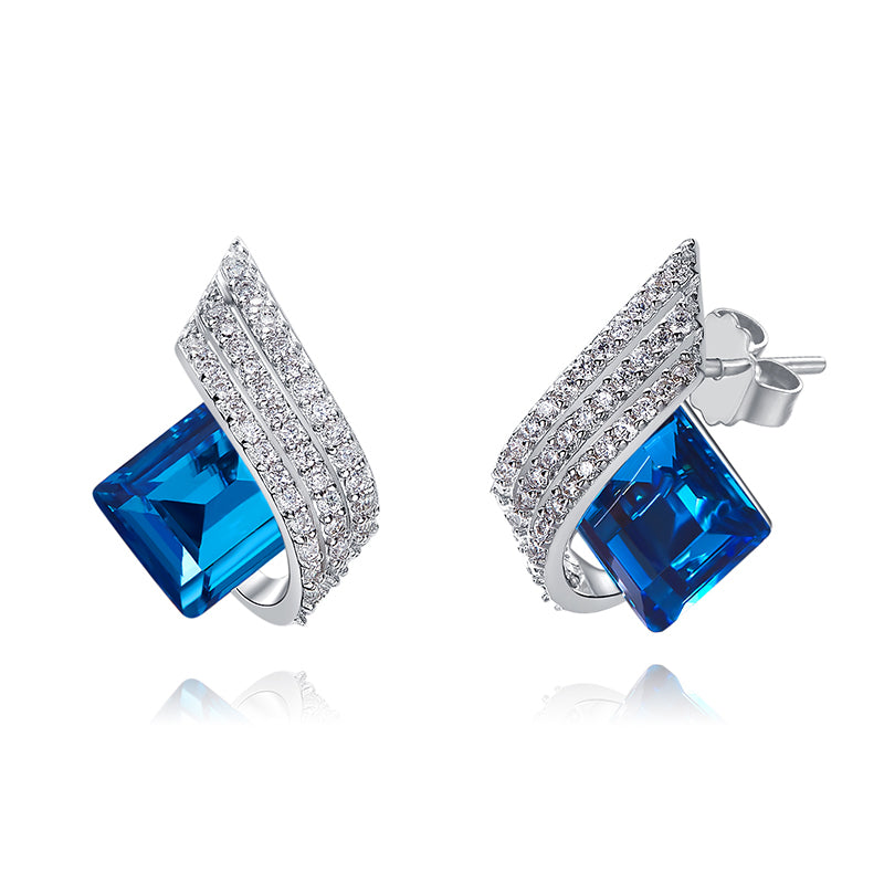 Men's swarovski crystal on sale earrings