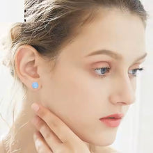 Load image into Gallery viewer, Blue Florentine Swarovski Crystal Silver Earrings
