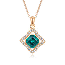 Load image into Gallery viewer, Emerald Lumina Swarovski Crystal Silver Necklace
