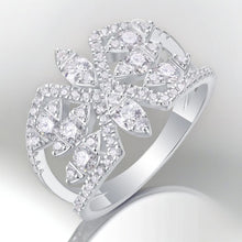 Load image into Gallery viewer, Milano Blossom Radiance Moissanite Silver Ring
