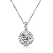 Load image into Gallery viewer, Roman Solitaire MOISSANITE ( 2 ct) Queens Necklace
