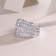 Load image into Gallery viewer, Parisian Galaxy Glow Moissanite Silver Ring
