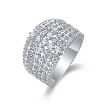 Load image into Gallery viewer, Parisian Galaxy Glow Moissanite Silver Ring
