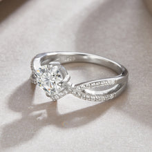 Load image into Gallery viewer, Parisian Infinity Twist Moissanite Silver Ring
