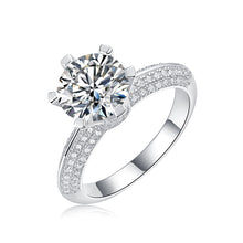 Load image into Gallery viewer, Parisian Luster Allure Moissanite Eternity Silver Ring
