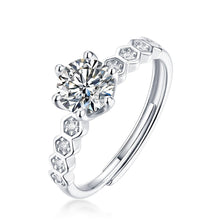 Load image into Gallery viewer, Berlin MOISSANITE  Eternity Adjustable Silver Ring
