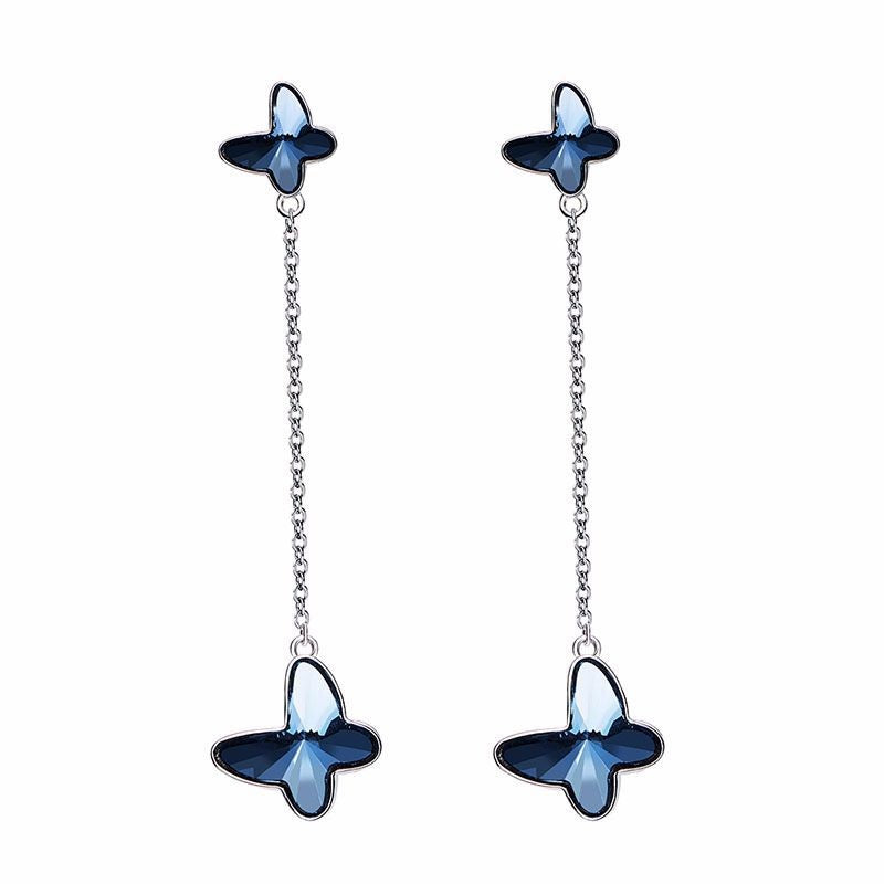 Amazon.com: Blue 3-d Butterfly earrings by Sienna Sky: Clothing, Shoes &  Jewelry